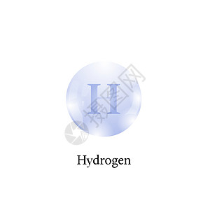 化学元素背景白背景上分离的氢子周期表的化学元素背景