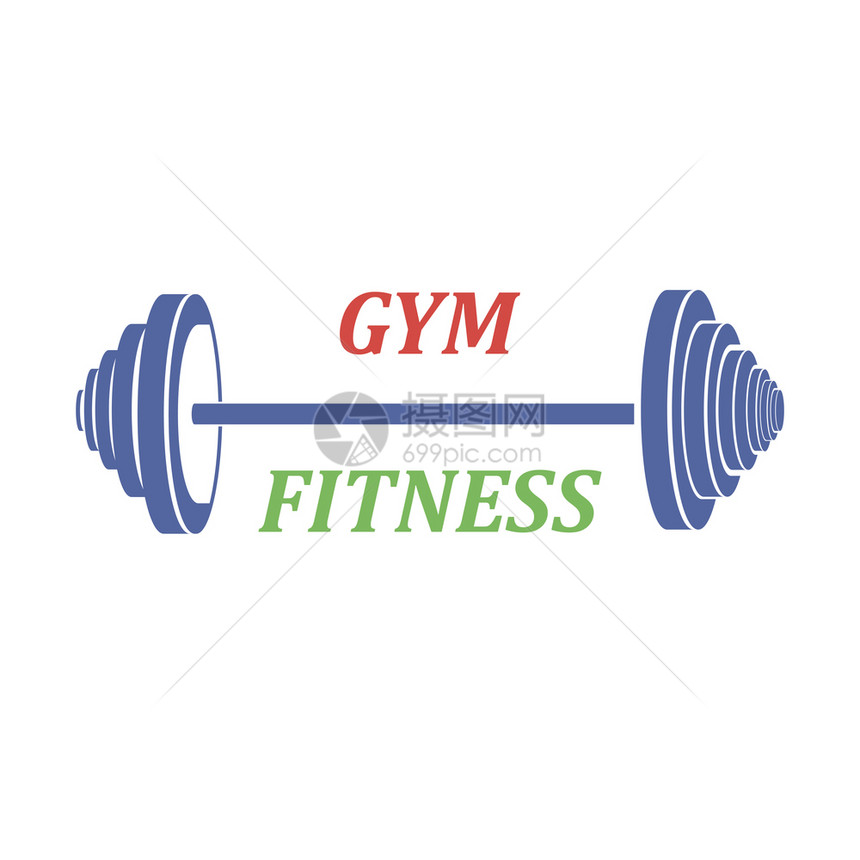白色背景上的运动体重图标适合设计的元素锻炼符号GymRetroLogoGymLogo图片