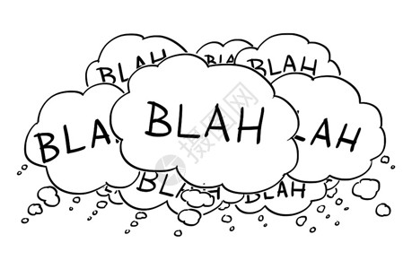 布拉夫斯卡通概念图或一组文字语音气球泡的插图等插画