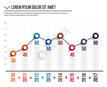 线形图模板商业信息图矢量eps10插图背景图片