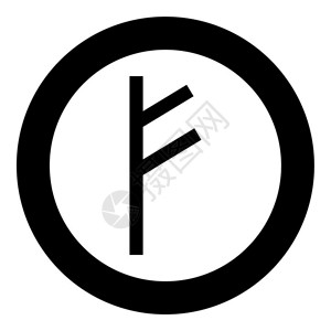 圆圈中的F符号矢量设计图标图片