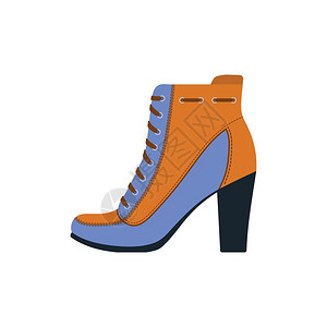 Akle靴子图标平面彩色设计矢量插图图片