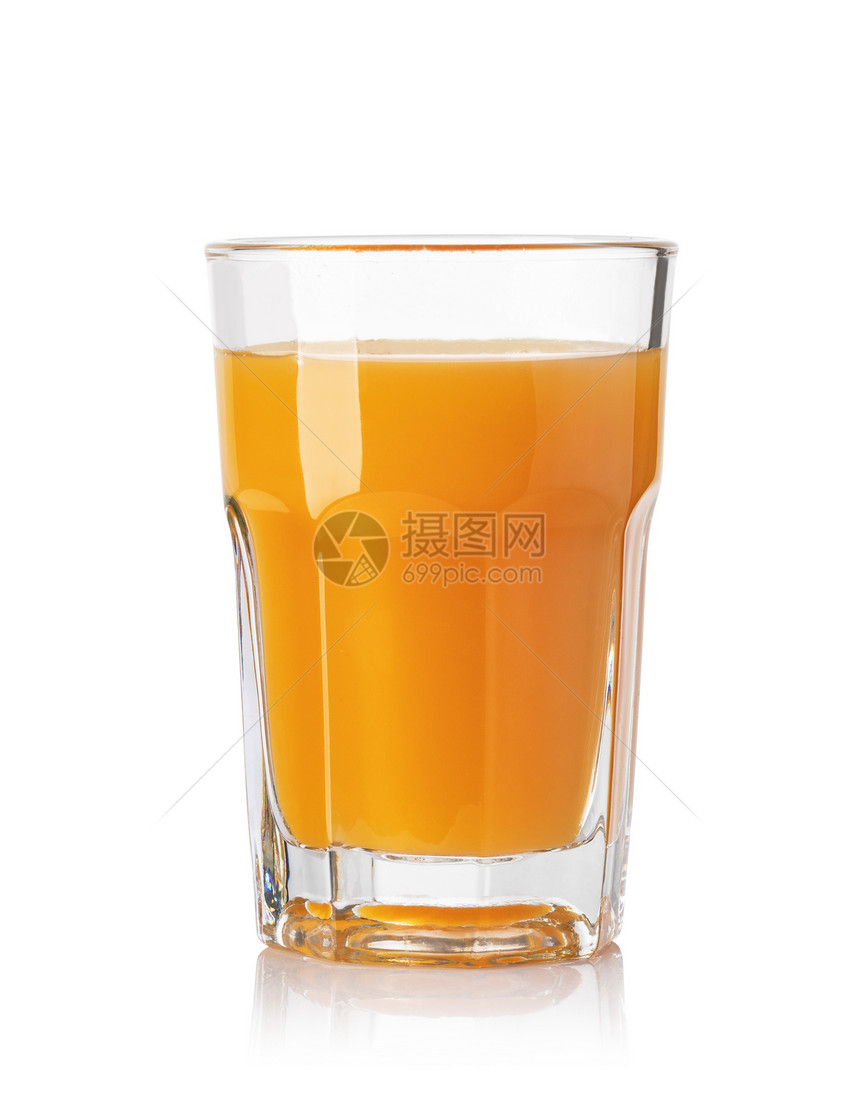 白底的橙汁杯子图片