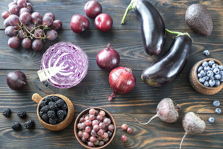 紫水果和蔬菜图片