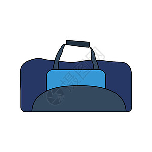 服装矢量icon图标以ui颜色显示Fitnessbag的简单设计图标矢量插背景