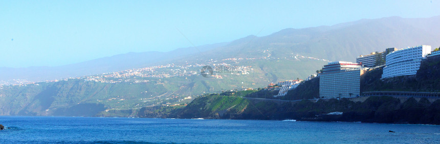 西班牙特内里夫加那利岛圣克鲁斯市大西洋海岸或图片