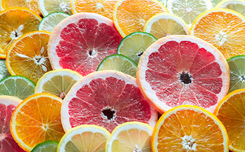 柑橘水果切片图片