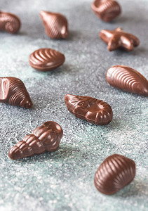 海鲜形状的巧克力糖图片