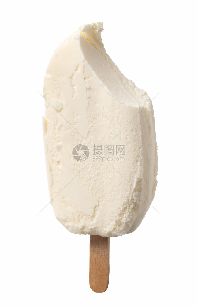 冰淇淋加在白背景上孤立的一根棍子上冰淇淋加在棍子上的冰淇淋图片