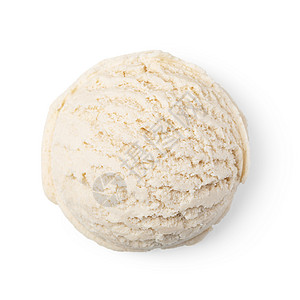 白色冰淇淋白背景孤立的冰淇淋球背景