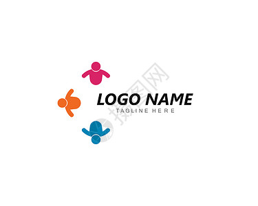 logo效果图模板社区护理Logo模板矢量图标背景