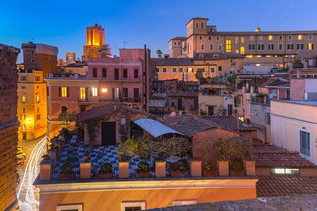 意大利罗马旧城屋顶空中观察意大利罗马图片