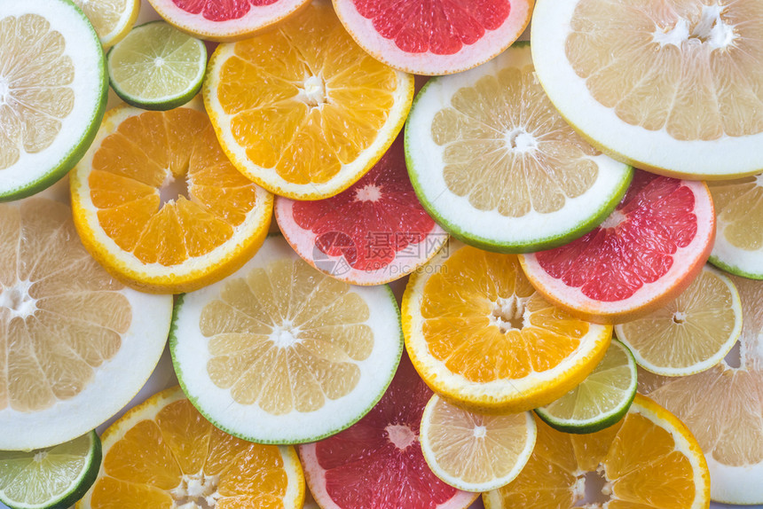 柑橘水果切片最高视图图片