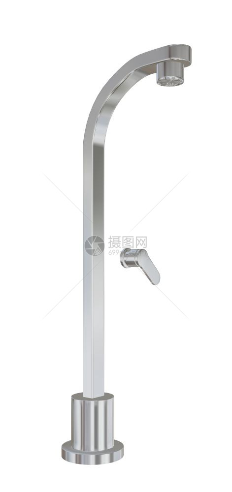 以白色背景隔离的有铬加工现代淋浴装置3插图图片