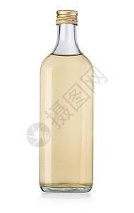 液体瓶白醋瓶在背景上隔离有剪切路径背景