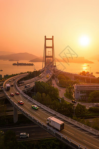 香港清马桥的公路交通概念图片