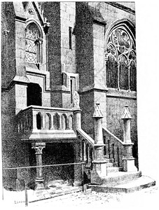 圣母院楼梯背心古老的雕刻插图巴黎奥古斯特维图大学1890年图片