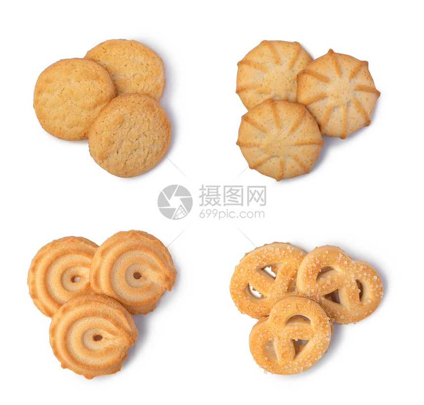 在白背景中孤立的cookie图片