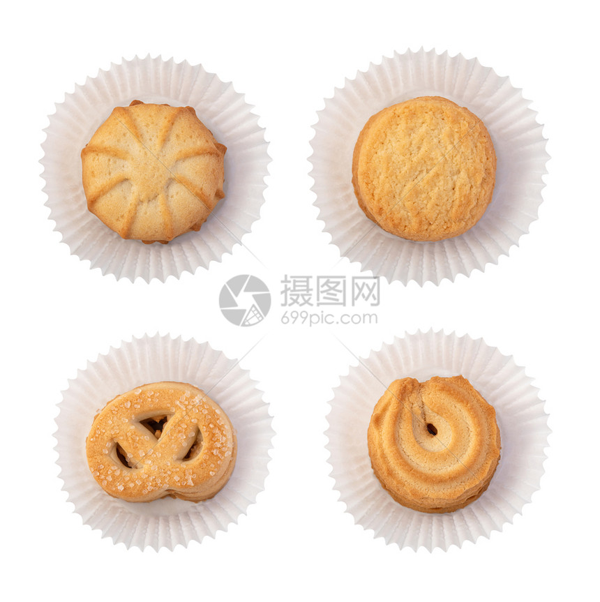 在白背景中孤立的cookie图片