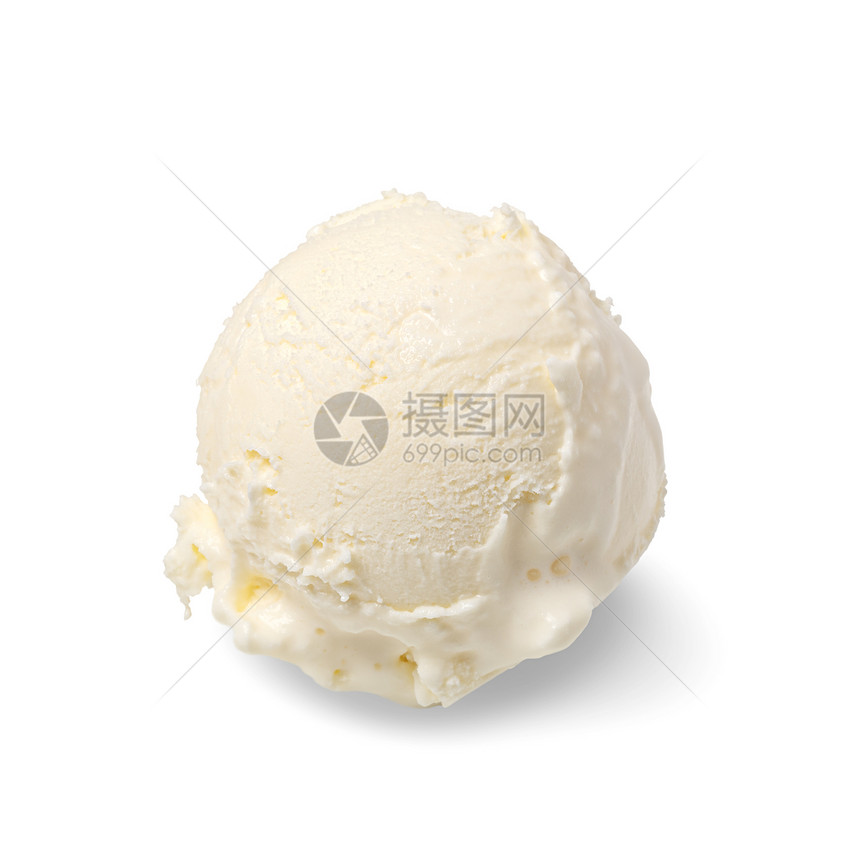 白色的冰淇淋球图片