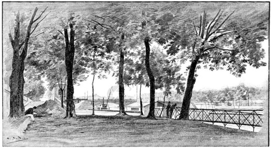 索尔费里诺桥左岸上游的塞纳河Seine至左岸Solferino桥图片