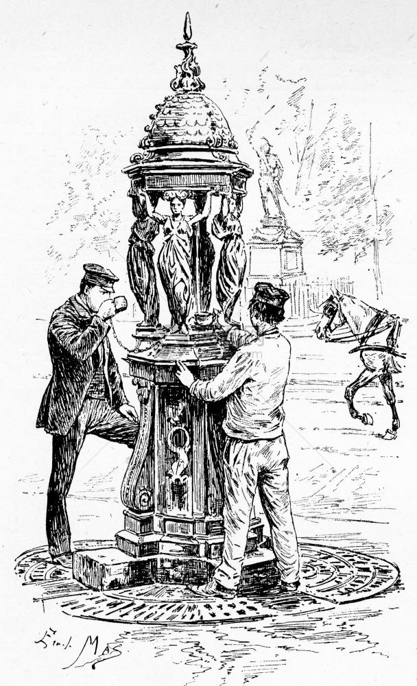 华莱士喷泉1890年巴黎奥古斯特维图图片