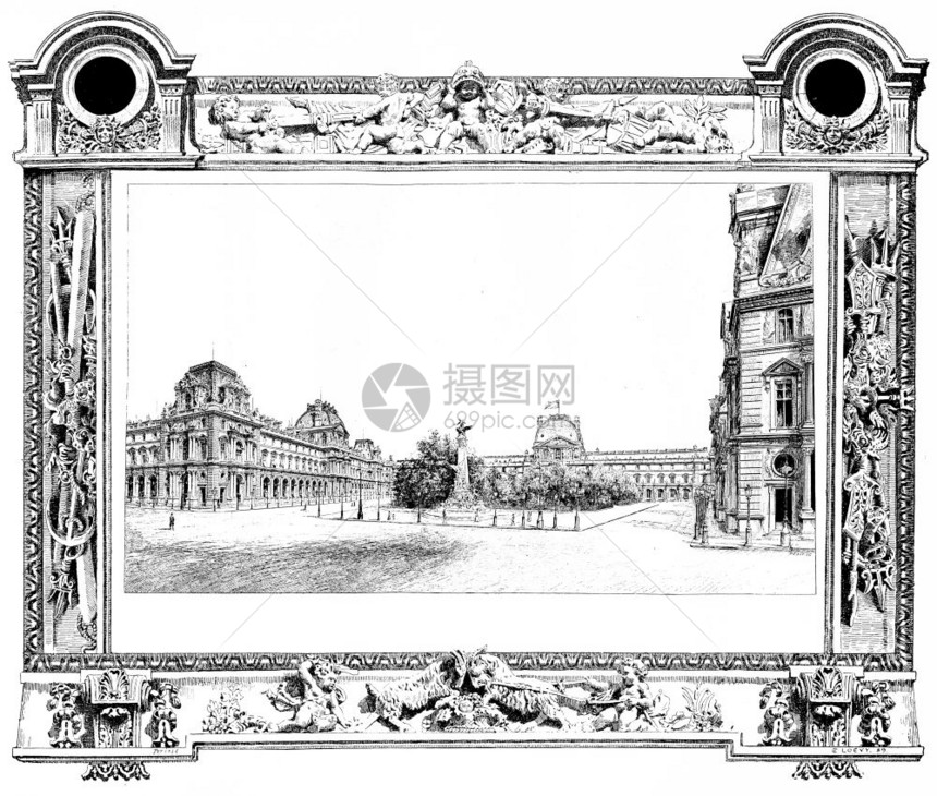 1890年巴黎奥古斯丁维图塔克PlaceduCarroussel图片