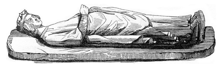 Ethelbert雕像贴在HerefordCathedral的墓碑上刻着古老的图案1837年英国的丰富多彩历史图片