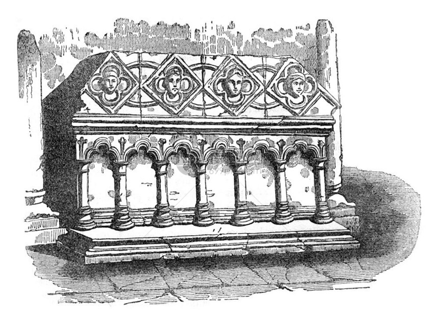 坎特伯雷大主教Theobald之墓1837年英国丰富多彩的历史图片