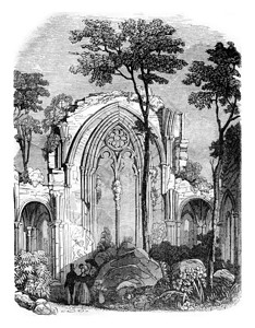 南安普敦附近的Netley修道院的废墟被亨利八世摧毁了图片