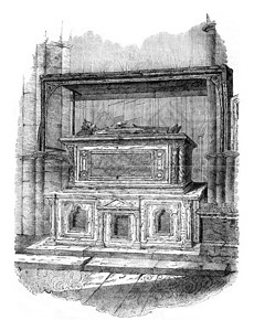 亨利三世墓在威斯敏特1837年英国丰富多彩的历史图片