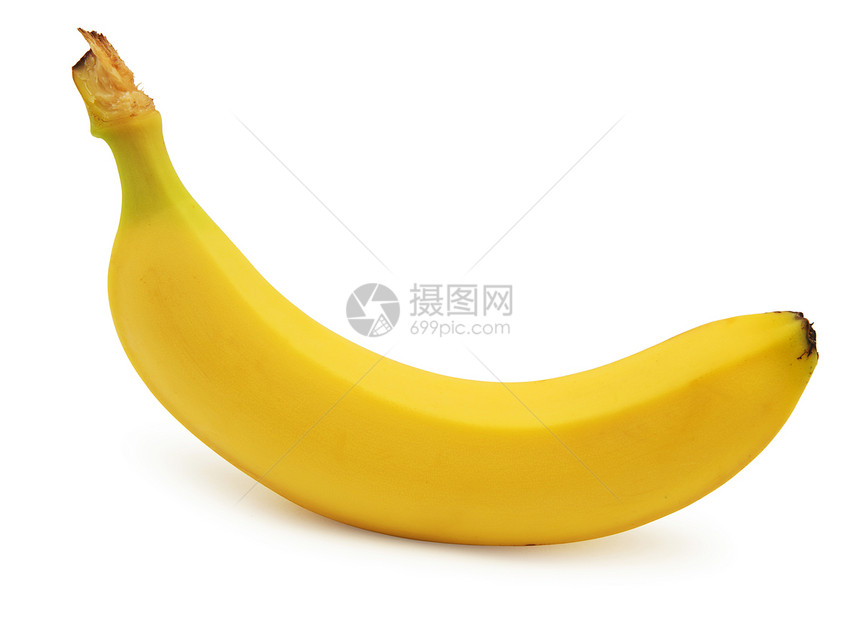 白背景的一个香蕉图片