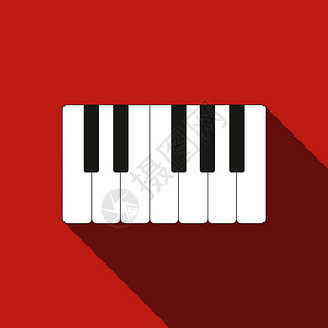 倍频程钢琴键图标平板设计用于网络和移动设备钢琴键图标插画