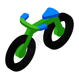 用于网络和移动设备的自行车3d图标图片