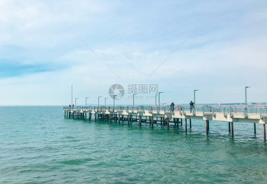 保加利亚Pomorie2019年3月日海城中心的美丽景象图片