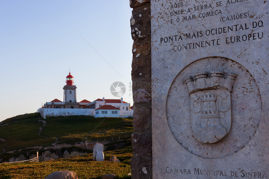 CabodaRoca的纪念碑和灯塔欧洲西部葡萄牙CaboRocaEu西部的纪念碑和灯塔图片