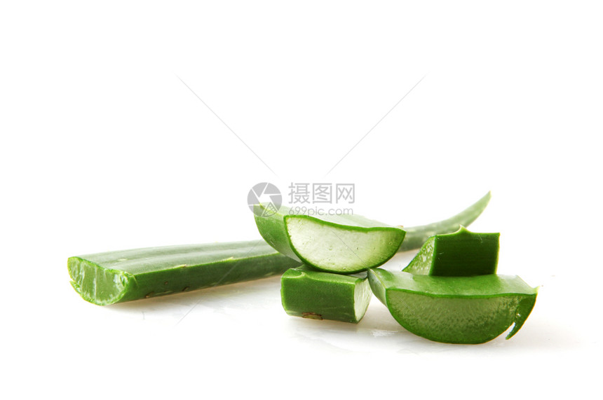 白色背景上的AloeVera图片