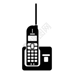 无线电话带有天黑色简单图标无线电话带有天图片