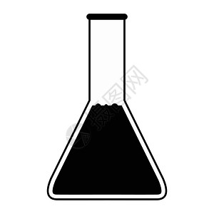 带油黑色简单图标的圆柱形试验管背景图片