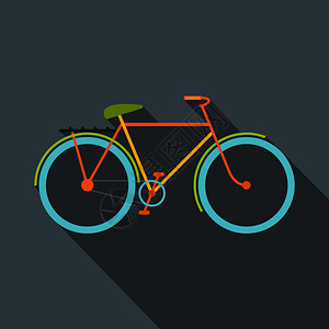 自行车平面图标图片