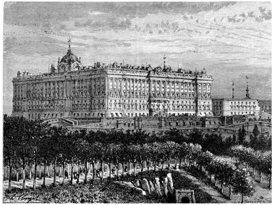 马德里皇宫古典刻画185年法国历史图片