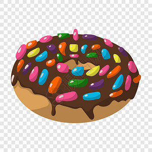透明背景上的卡通甜圈颜色标志卡通甜圈标志图片