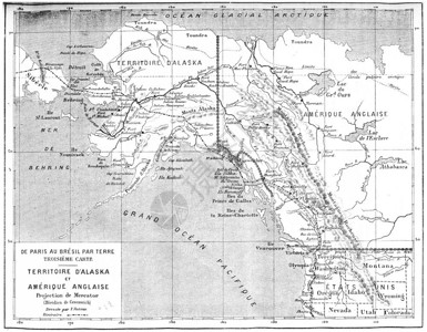 阿拉斯加和英美领土图旅行日报180年背景图片
