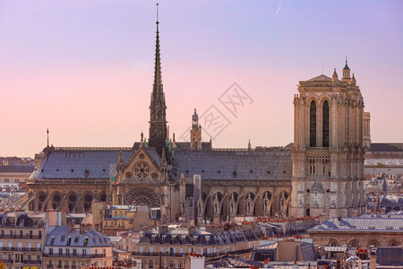 巴黎与法国圣母大教堂的视线法国巴黎的视线图片
