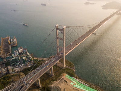 香港的清马桥高速公路交通概念图片