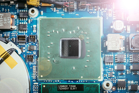 电路板上的脑芯片有光效应电脑技术图片