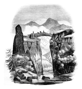 上阿尔卑斯省杜兰的布赖恩肯桥1836年马加辛皮托罗尔克图片