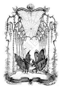 1836年马加辛皮托雷斯克圣奥宾戏剧舞台古老的雕刻插图图片