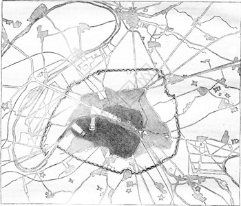 巴黎工事图184年马加辛皮托雷克的古典刻画图图片