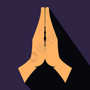 祈祷的手祈祷插画